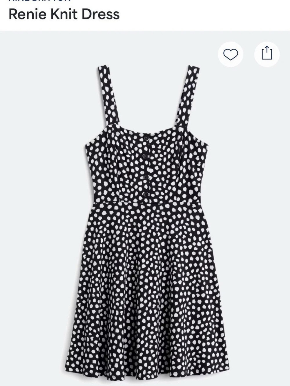 Nine Britton Renie Knit Dress Mini Animal Print Dress Size Large Like New